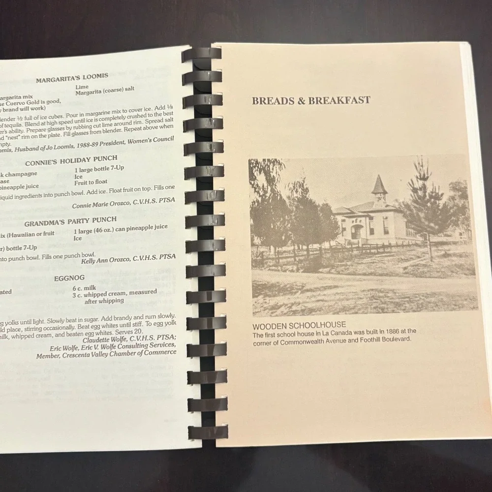 Cultural Heritage Cookbook 1989 Crescenta Valley California Community Recipes CV